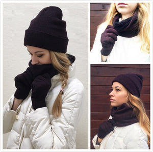 Three-Piece Winter Warm Set Female