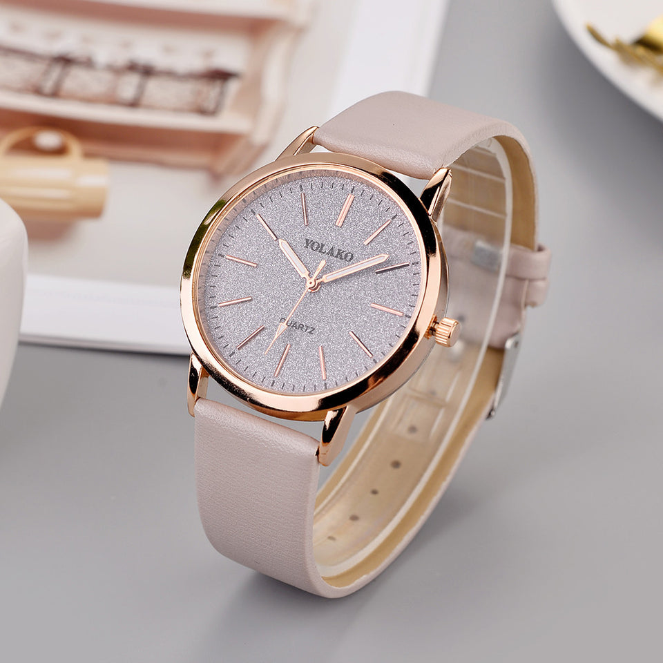 Luxury Leather Quartz Women's