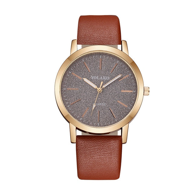 Luxury Leather Quartz Women's