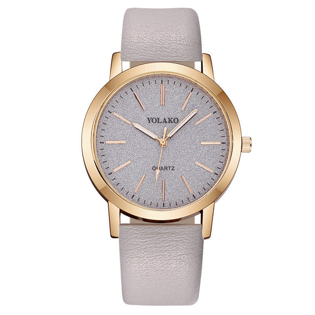 Luxury Leather Quartz Women's