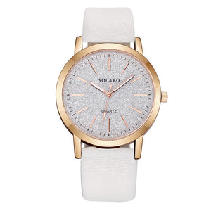 Luxury Leather Quartz Women's