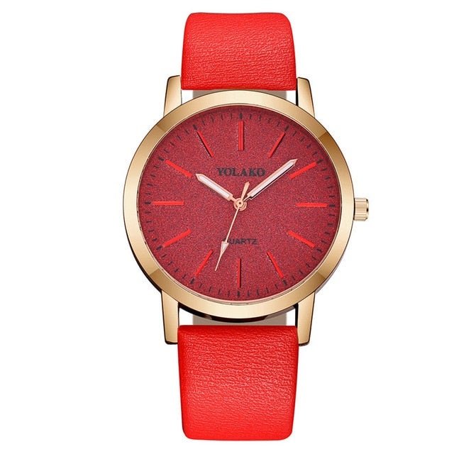 Luxury Leather Quartz Women's