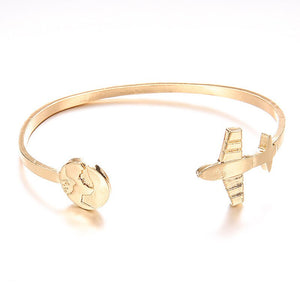 Gold Beautiful Airplane Bracelet