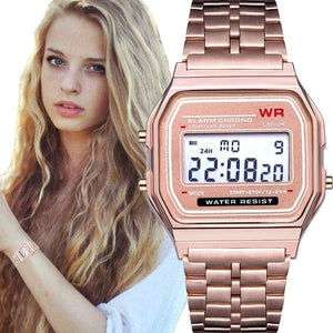 Quartz Watch Waterproof LED Digital