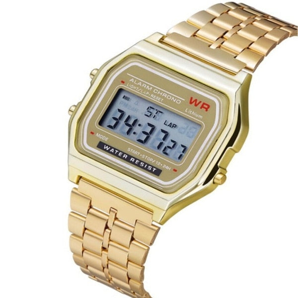 Quartz Watch Waterproof LED Digital