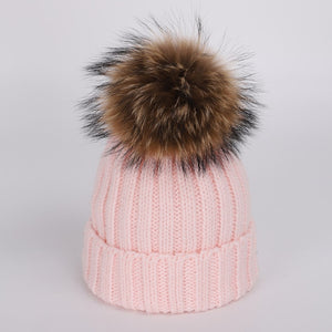 Autumn and winter women's knitted cotton hats