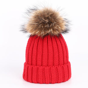 Autumn and winter women's knitted cotton hats