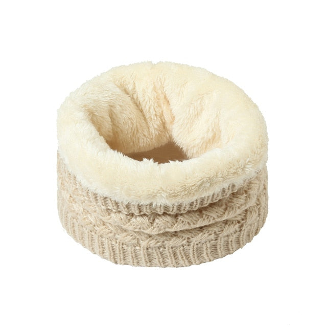 Women Winter Solid Knitted Scarf