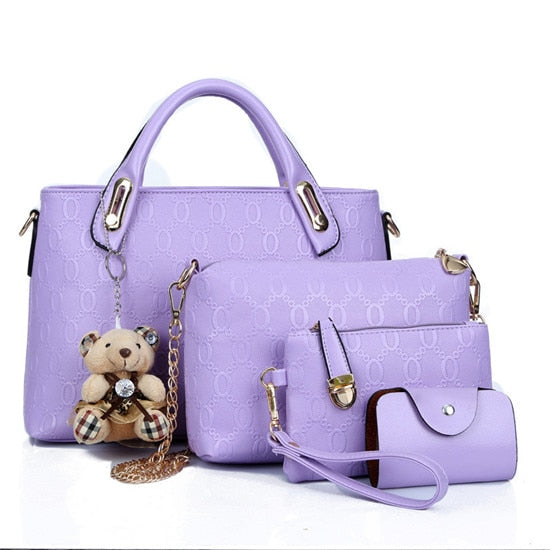 4pcs/Set Women Bag Ladies Hand Bags