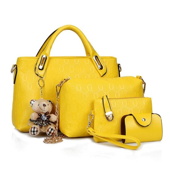 4pcs/Set Women Bag Ladies Hand Bags