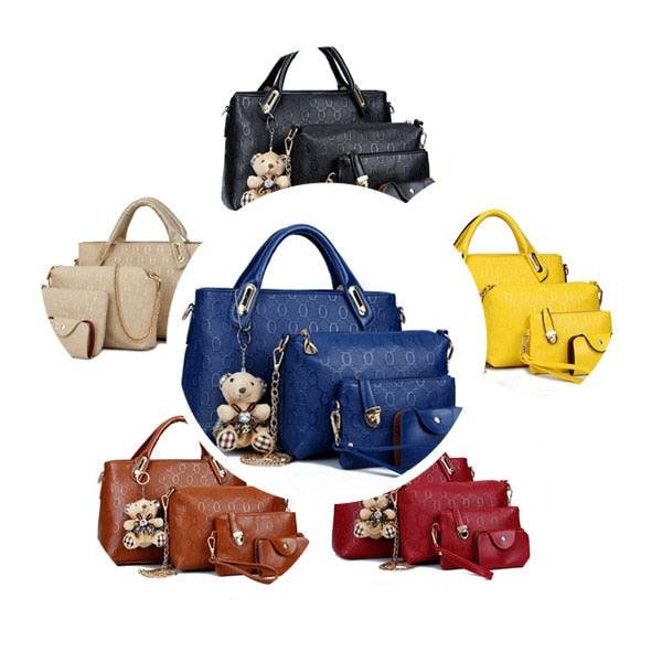 4pcs/Set Women Bag Ladies Hand Bags