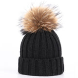 Autumn and winter women's knitted cotton hats