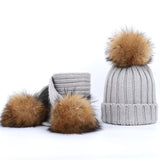 Autumn and winter women's knitted cotton hats