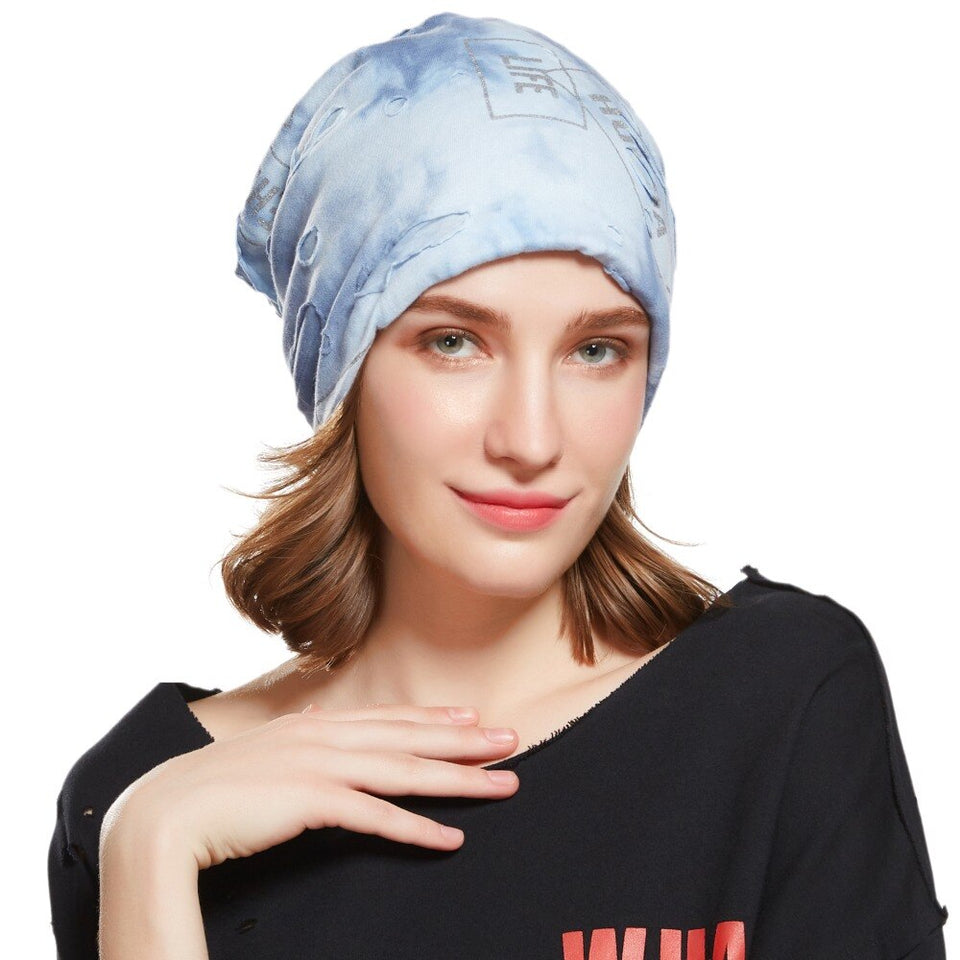 Blue Cotton Set Head Cap