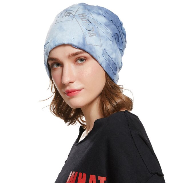 Blue Cotton Set Head Cap