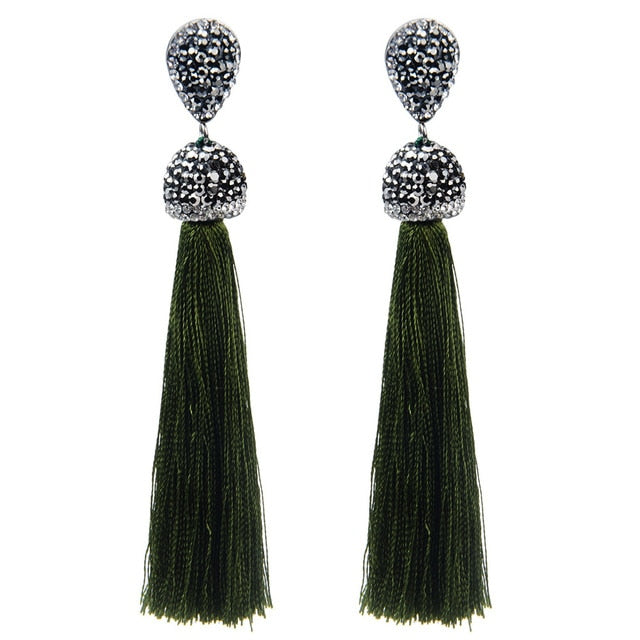 Handmade Long Tassel Earrings