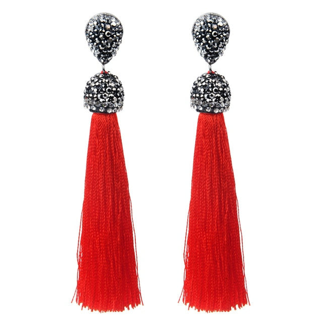 Handmade Long Tassel Earrings