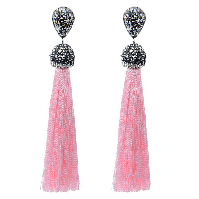 Handmade Long Tassel Earrings