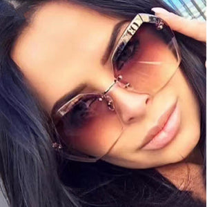 Luxury Vintage Rimless sunglasses