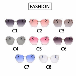 Luxury Vintage Rimless sunglasses