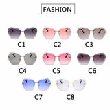 Luxury Vintage Rimless sunglasses