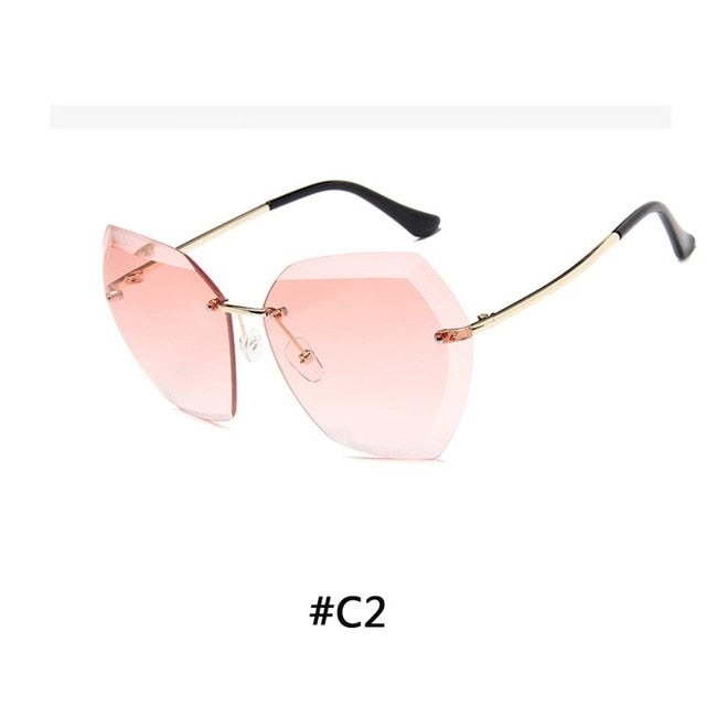 Luxury Vintage Rimless sunglasses