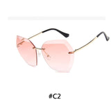 Luxury Vintage Rimless sunglasses