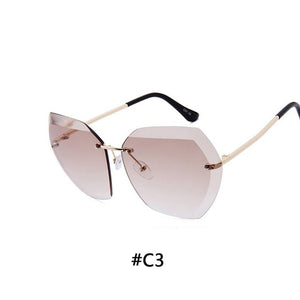 Luxury Vintage Rimless sunglasses