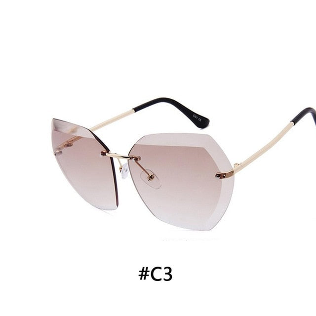 Luxury Vintage Rimless sunglasses