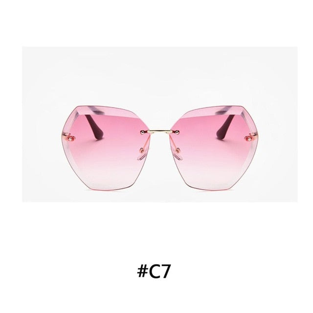 Luxury Vintage Rimless sunglasses