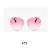 Luxury Vintage Rimless sunglasses