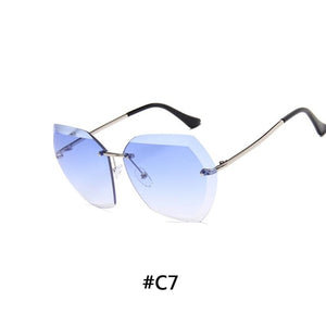 Luxury Vintage Rimless sunglasses