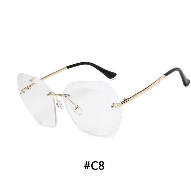 Luxury Vintage Rimless sunglasses