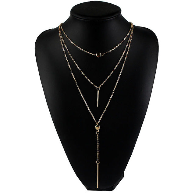 Tassel Gold Maxi Choker Necklace