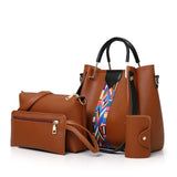 Hot New 4Pcs/Sets Handbags Leather