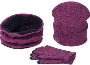 Three-Piece Winter Warm Set Female