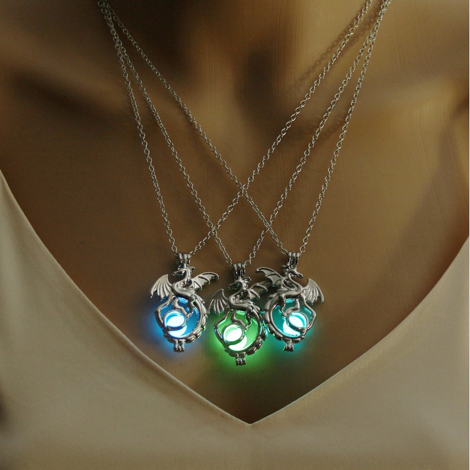 Dragon Glowing Stone Necklace