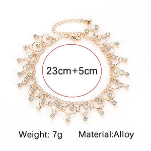 Crystal Tassel Pendant Anklet