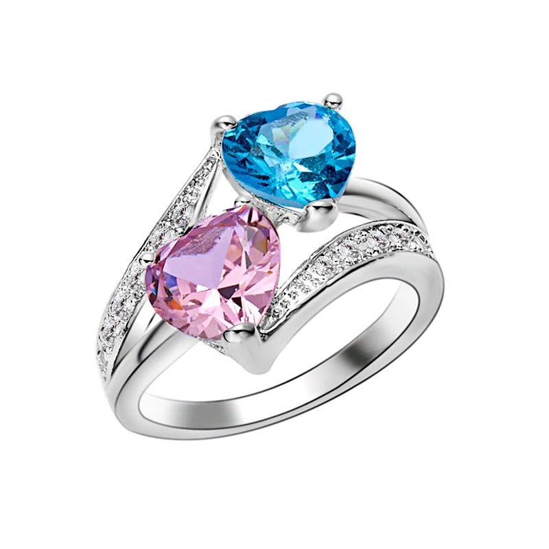 Blue Pink Crystal Rhinestone