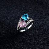 Blue Pink Crystal Rhinestone