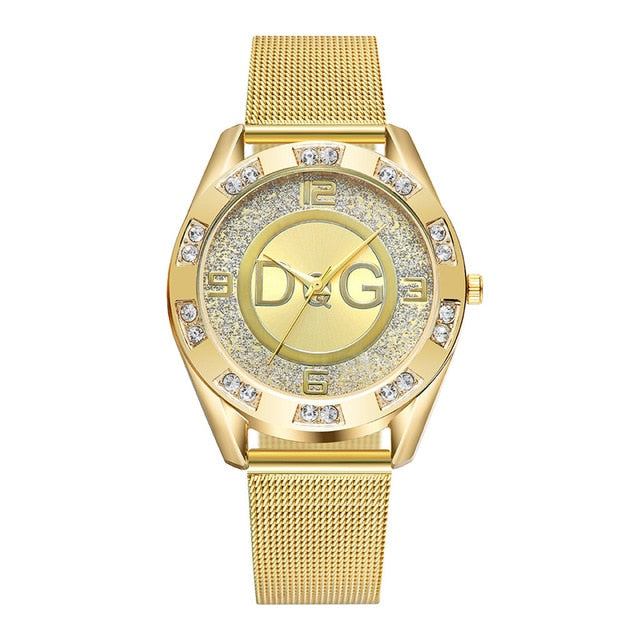 Fashion Crystal Stainless Steel Analog