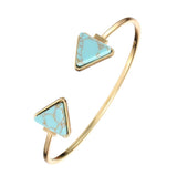 Geometric Triangle Open Cuff